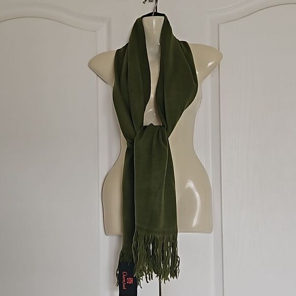 Charm Joah Women's Fringed Scarf One Size Green - Picture 6 of 16